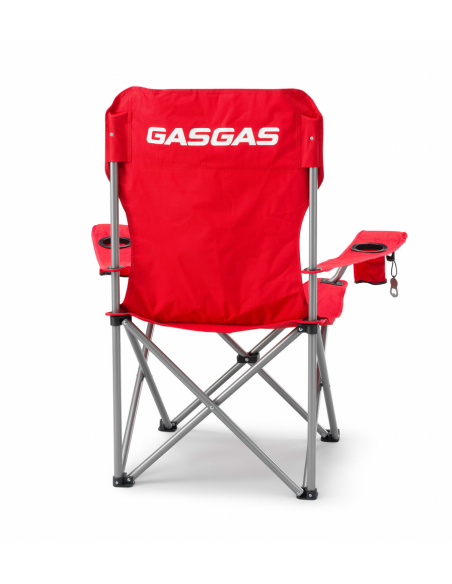 Silla Plegable para Paddock Acero con Tela reforzada en Rojo Logo GasGas
