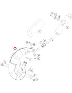 Escape Original KTM SX 65 2024- + Husqvarna TC 65 2024- +...