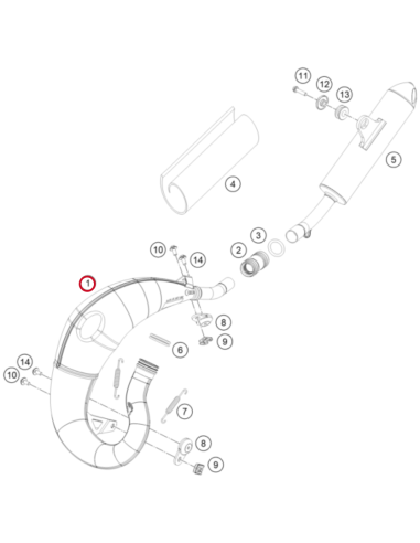 Escape Original KTM SX 65 2024- + Husqvarna TC...