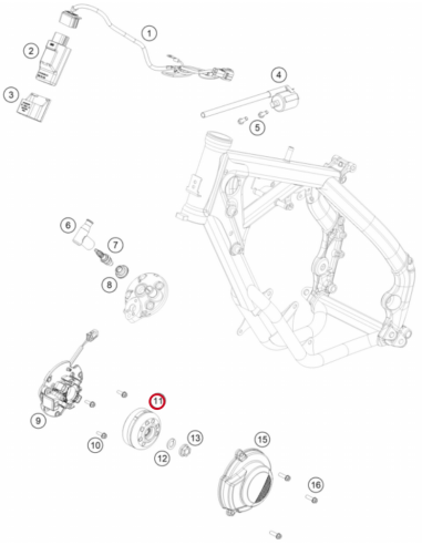Rotor Original KTM SX 65 2024- + Husqvarna TC...