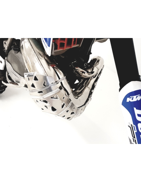 Cubrecarter/Protector Motor y Escape P-Tech Aluminio KTM EXC 250/300 2007-2016 + Husqvarna TE 250/350 2014-2016 + Husaberg TE 25
