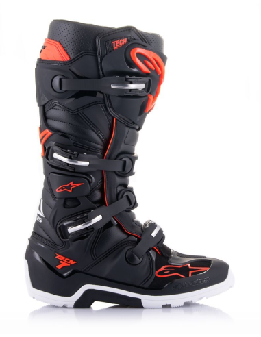 Bota Alpinestars Tech 7 Enduro Negro/Rojo Fluor