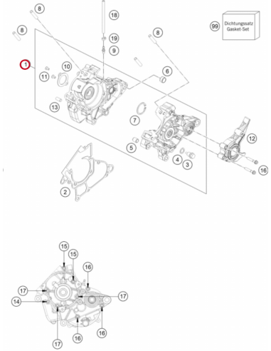 Kit de Carter de Motor Completo KTM SX 50 2024-...