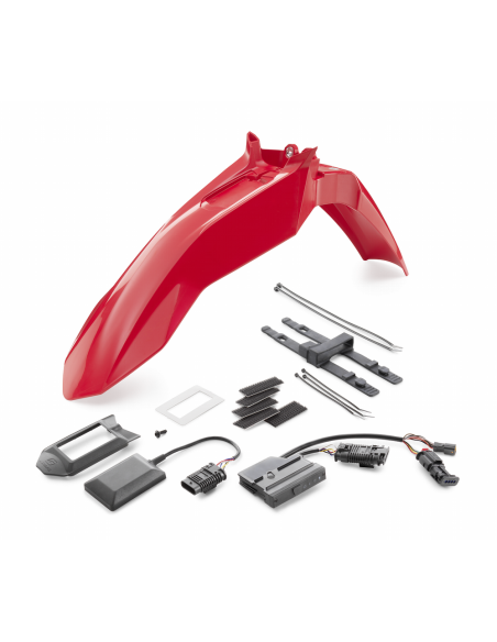 Kit de Guardabarros Rojo con Pack Conectividad/GPS Bluetooth para Smartphone Original GasGas