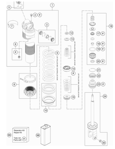 Monoshock Bottom Part Cpl. (WP)