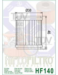 Filtro de Aceite Hiflofiltro HF140 2