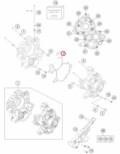 Junta Carter Central Motor Original KTM SX 65...