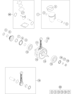 Piston KIT Gr.i 250 Mx/enduro (KTM/HVA/GG) St:70