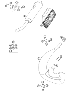 Exhaust Hardware KIT Mini (KTM/HVA/GG)