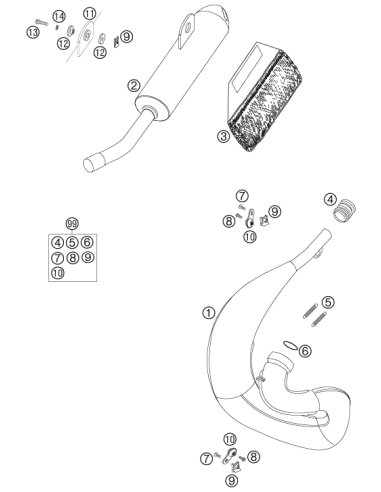 Exhaust Hardware KIT Mini (KTM/HVA/GG)