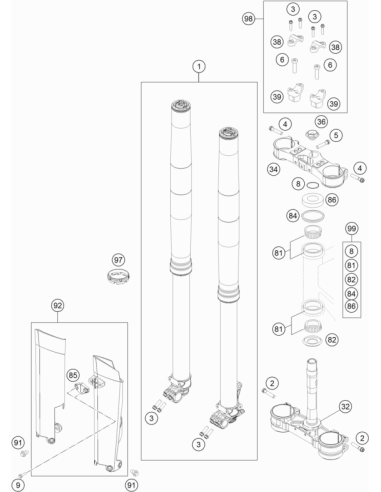 Stearing Head Rep. KIT 06-15 (KTM/HVA/GG) St:70