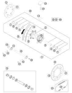 Spoke KIT Rear 18" Black (KTM/HVA/GG)