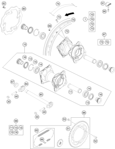 Spoke KIT Rear "14" 85 SX 13 (KTM/HVA/GG)