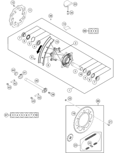 Drivetrain KIT SX 13t/50t (KTM/HVA/GG) St:70