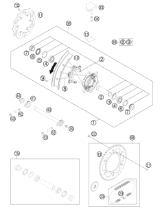 Drivetrain KIT EXC 13t/50t (KTM/HVA/GG) St:70