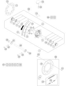Drivetrain KIT HQV 13t/50t (KTM/HVA/GG) St:70
