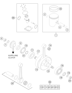 Crankshaf Rep. KIT 250-300 (KTM/HVA/GG) St:70 2