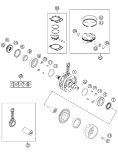 Crankshaft Rep. KIT Sx-f 13-15 (KTM/HVA/GG) St:70