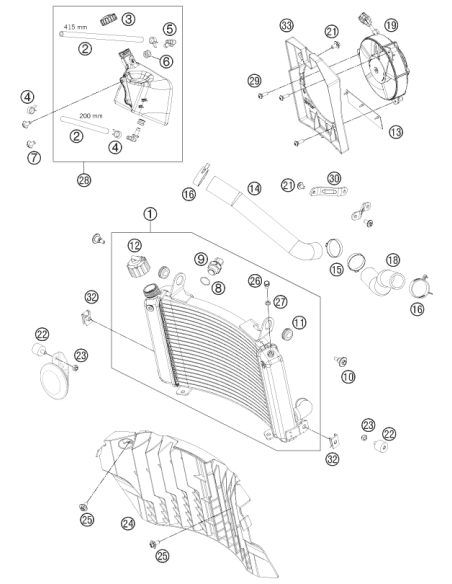 Variable One-ear Clamp 32,5mm (KTM/HVA/GG)