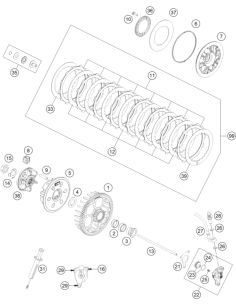 HEX NUT Din0936-m18x1.5 Right (KTM/HVA/GG) 2