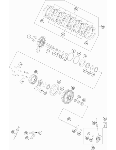 HEX NUT Din0936-m18x1.5 Right (KTM/HVA/GG)