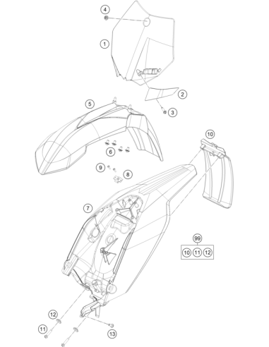 Screw FOR Plastic K60x20 SW6 (KTM/HVA/GG)