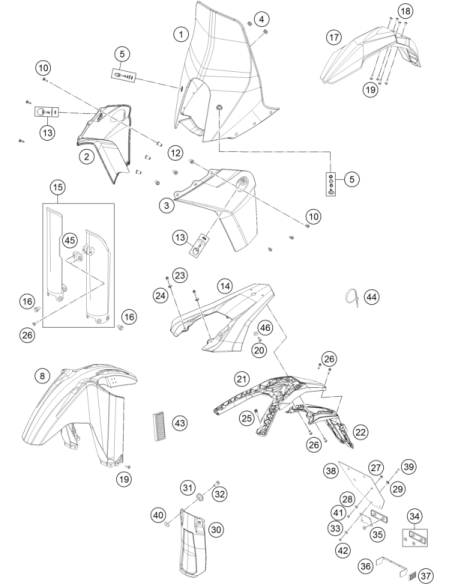 Screw FOR Plastic K60x20 SW6 (KTM/HVA/GG)