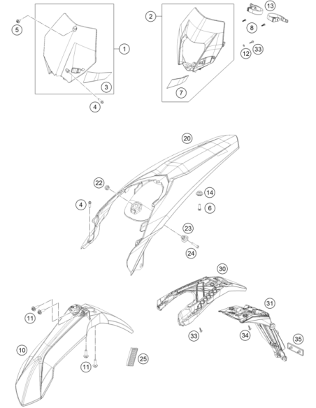 Screw FOR Plastic K60x20 SW6 (KTM/HVA/GG)