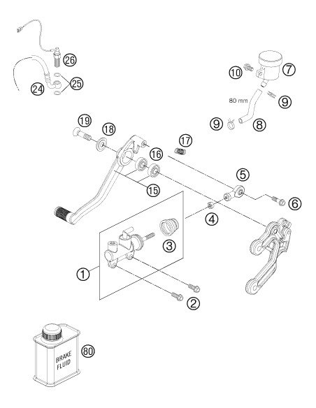 Counter-sunk Screw Isa45 M8x30 (KTM/HVA/GG)
