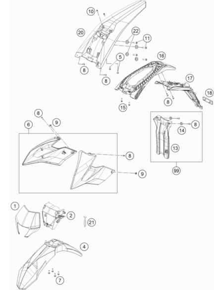 HH Collar Screw M6x20 Tx30 (KTM/HVA/GG)