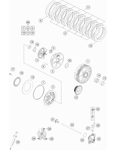 HH Collar Screw M5x16 Tx30 (KTM/HVA/GG)