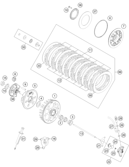 HH Collar Screw M5x20 Tx30 (KTM/HVA/GG)