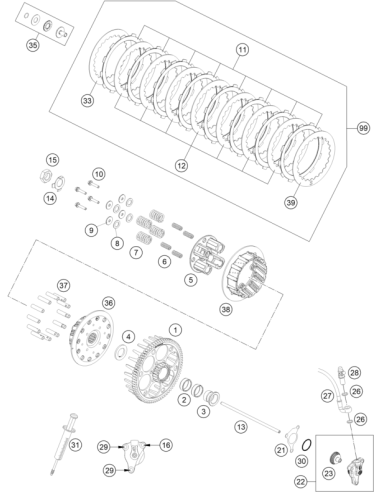 HH Collar Screw M5x25 Isa30 (KTM/HVA/GG)