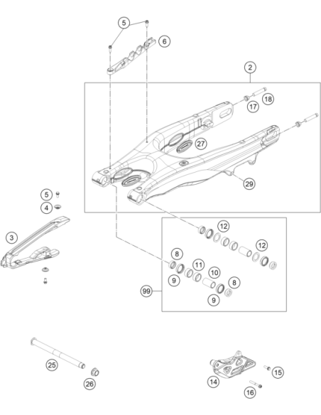 HH Collar Screw M6x16 Tx30 SL (KTM/HVA/GG)