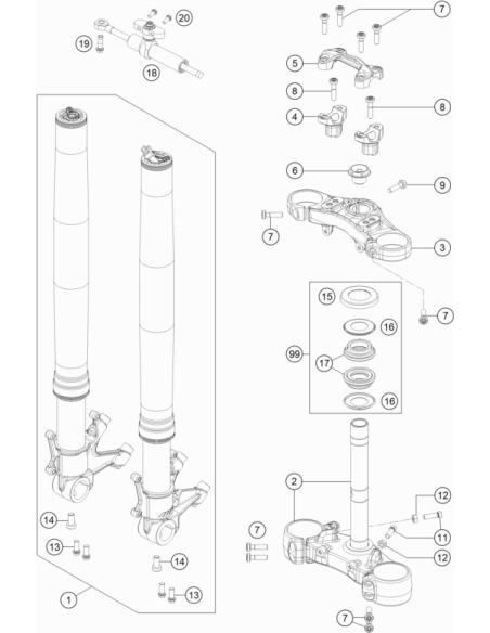 HH Collar Screw M6x20 Tx30 (KTM/HVA/GG)