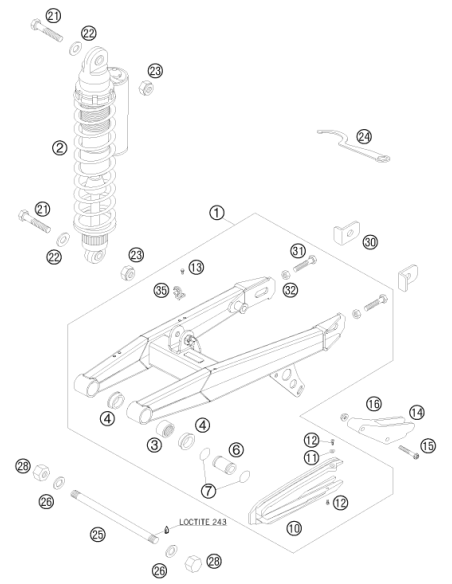 HH Collar Screw M6x40 Tx30 (KTM/HVA/GG)