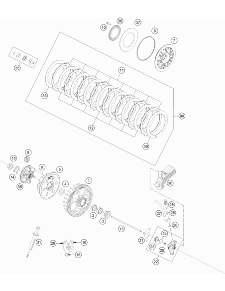 HH Collar Screw M6x40 Tx30 (KTM/HVA/GG)