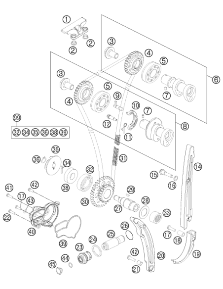 HH Collar Screw M6x40 Tx30 (KTM/HVA/GG)
