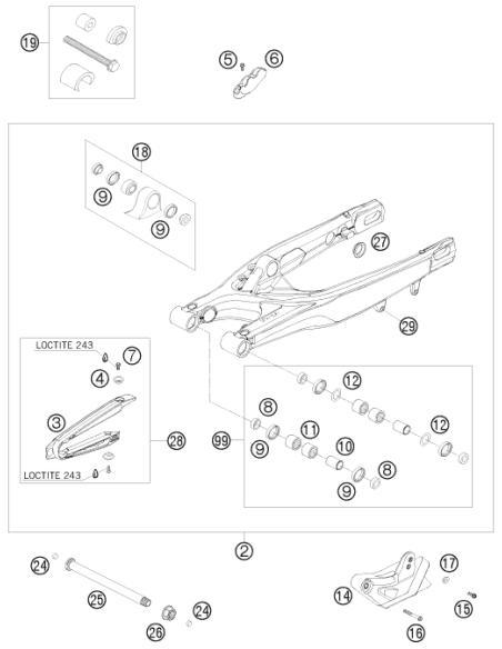HH Collar Screw M6x45 Tx30 (KTM/HVA/GG)