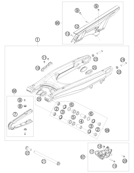 HH Collar Screw M6x45 Tx30 (KTM/HVA/GG)
