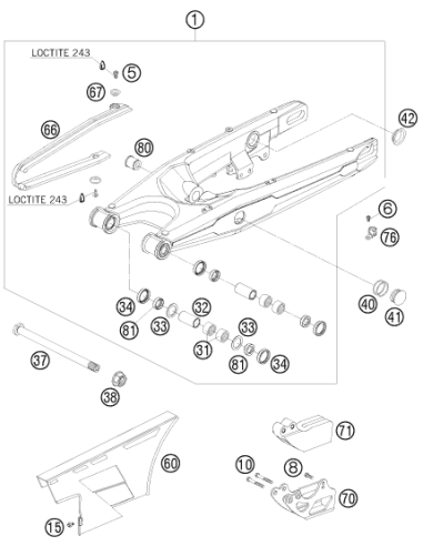 HH Collar Screw M6x50 Tx30 (KTM/HVA/GG)