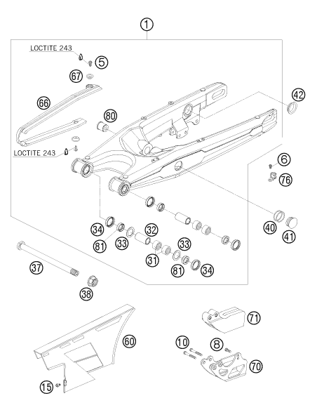 HH Collar Screw M6x50 Tx30 (KTM/HVA/GG)