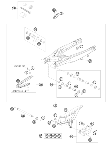 HH Collar Screw M6x50 Tx30 (KTM/HVA/GG)