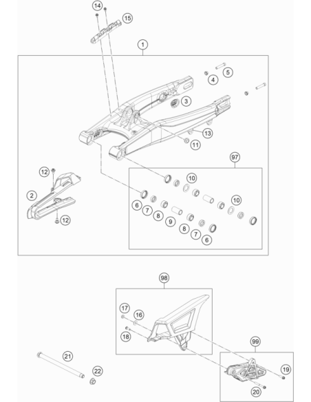 HH Collar Screw M6x50 Tx30 (KTM/HVA/GG)