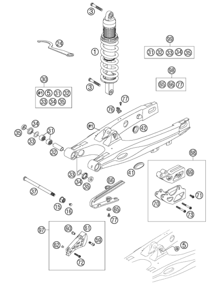 HH Collar Screw M6x50 Tx30 (KTM/HVA/GG)