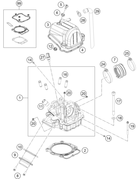 HH Collar Screw M6x65 Tx30 (KTM/HVA/GG)