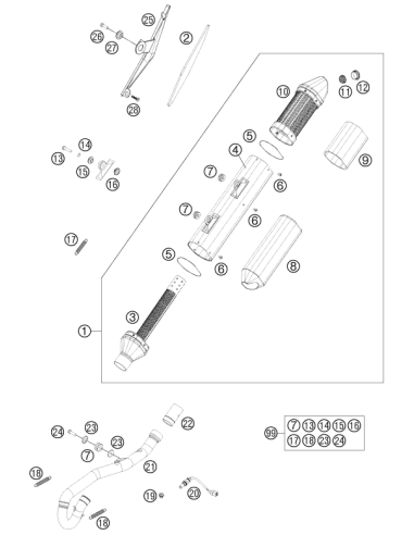 Tornillo de Collarín Hexagonal M8x20 (KTM/HVA/GG)