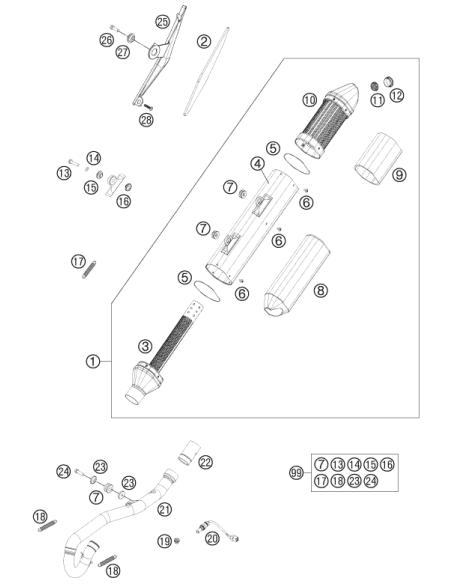 Tornillo de Collarín Hexagonal M8x20 (KTM/HVA/GG)