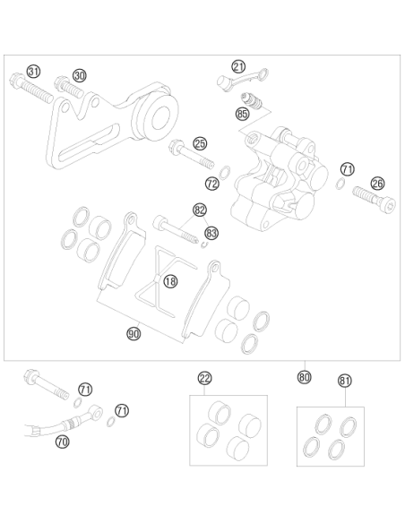 Tornillo de Collarín Hexagonal M8x20 (KTM/HVA/GG)