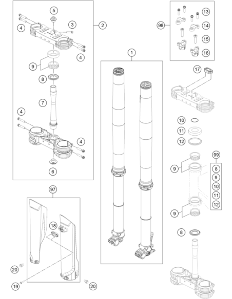 Tornillo de Collarín Hexagonal M8x25 (KTM/HVA/GG)